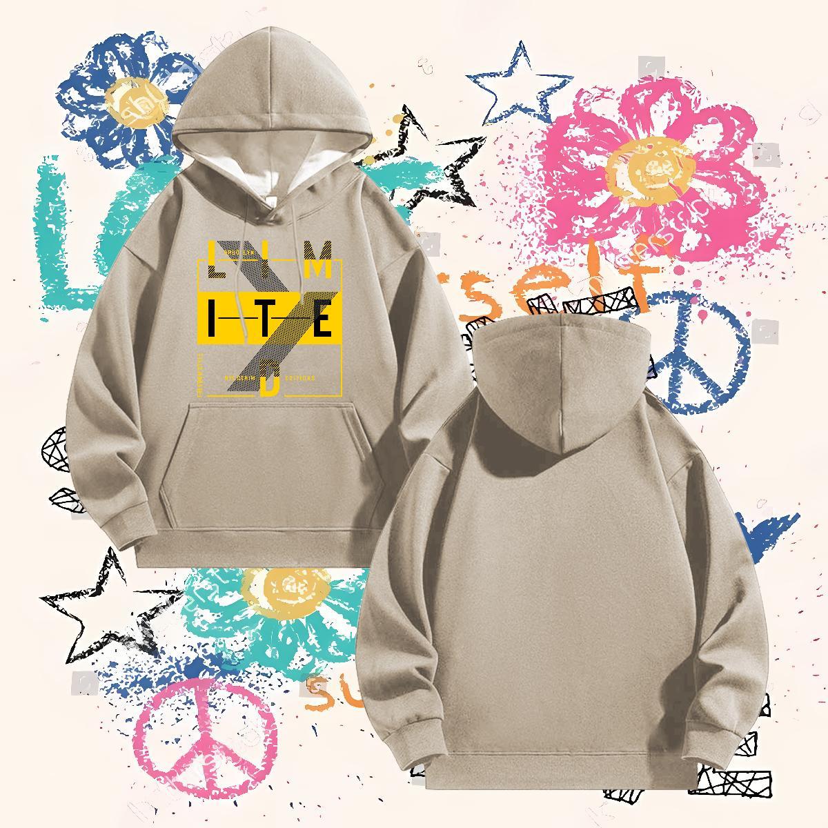 Fashion Mens Hoodie Sweatshirt Hooded Collar Long Sleeve Warm Men Tops Hoodie Anime Oversized US Size Top Hoody Y2K Warm Fleece
