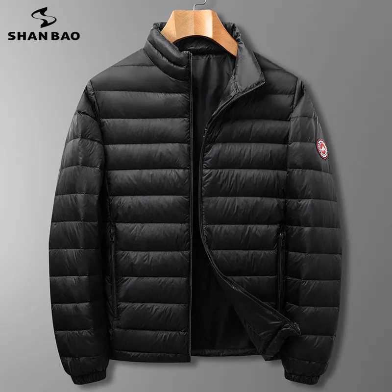 Men's Down Parkas 4XL 5XL 6XL 7XL Lightweight Down Jacket 2022 Winter Brand Clothing Fashion Cuff Mens Casual Large Size Loose Warm Jacket Q24102