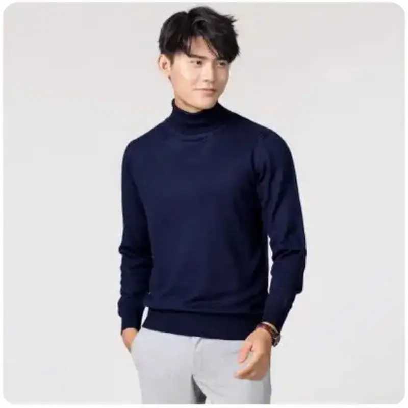 Cashmere turtleneck men sweater clothes for 2023 autumn winter hombre pull homme hiver pullover men high neck sweaters LX241024