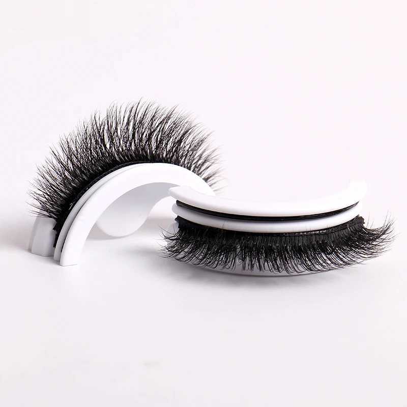1 pair of self-adhesive false eyelashes 3D glue free eyelash strips natural mink eyelashes reusable eyelash extension beauty productsW241024