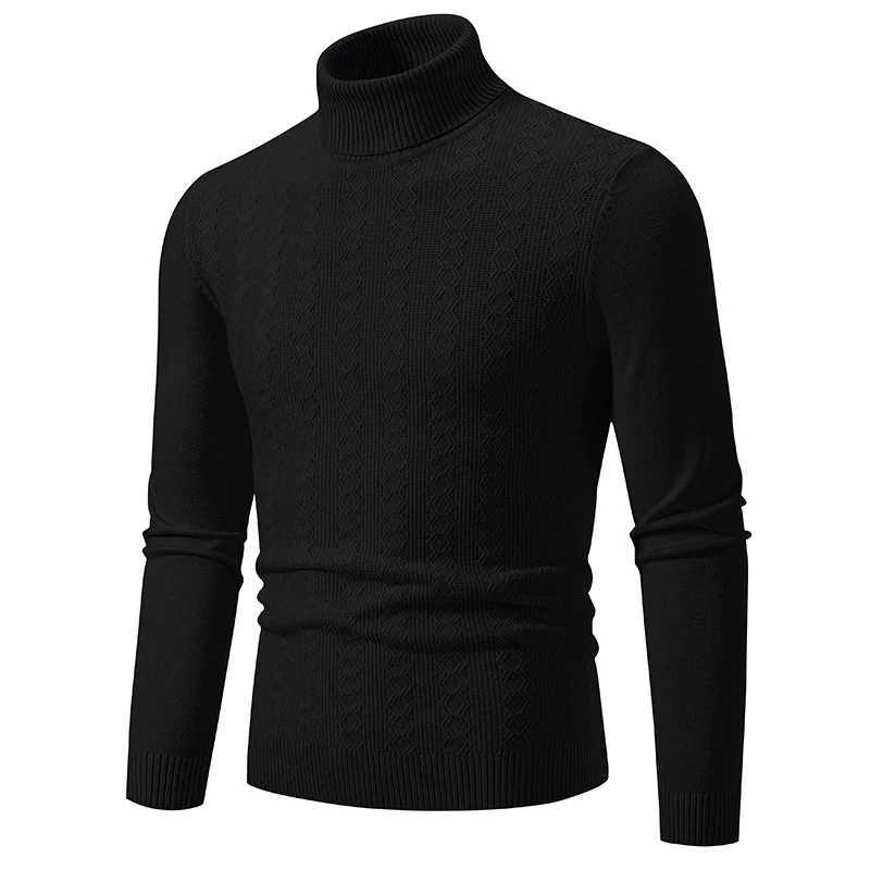 New Slim Fit Turtleneck Sweater Men Autumn Winter knitted Pullovers Mens Fashion Casual Warm Knit Turtleneck Pullover Sweaters LX241024