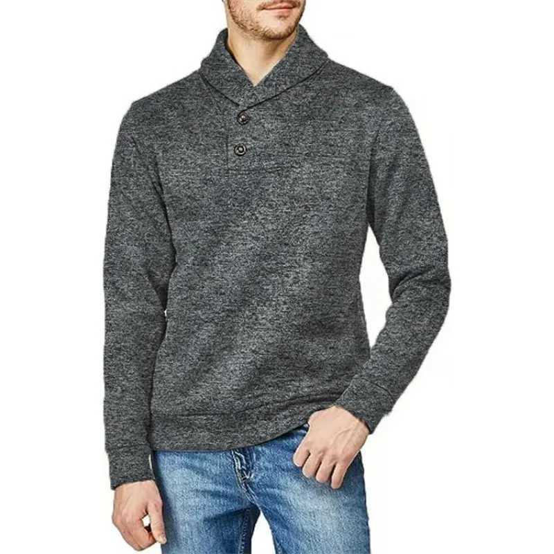 New Turtleneck Thick Mens Sweaters Button Half Turtle Neck Solid Color Warm Slim Turtleneck Autum Sweatwear Winter Pullover Men LX241024