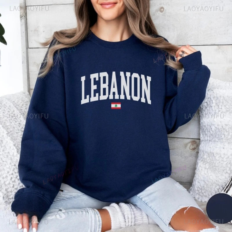 Lebanon Flag Sweatshirt Hoodie Man Women Comfort Pullovers Beirut Map Crewneck Lebanese Hoody Harajuku Fashion Streetwear 241023