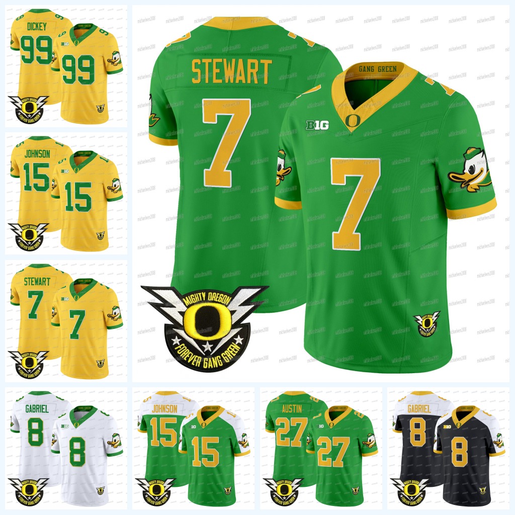 Oregon Ducks 2024-25 Football Jerseys Dillon Gabriel Jurrion Dickey Evan Stewart Bo Nix Noah Sewell Justin Flowe Mar'Keise Irving Trikweze Bridges Ty Thompson