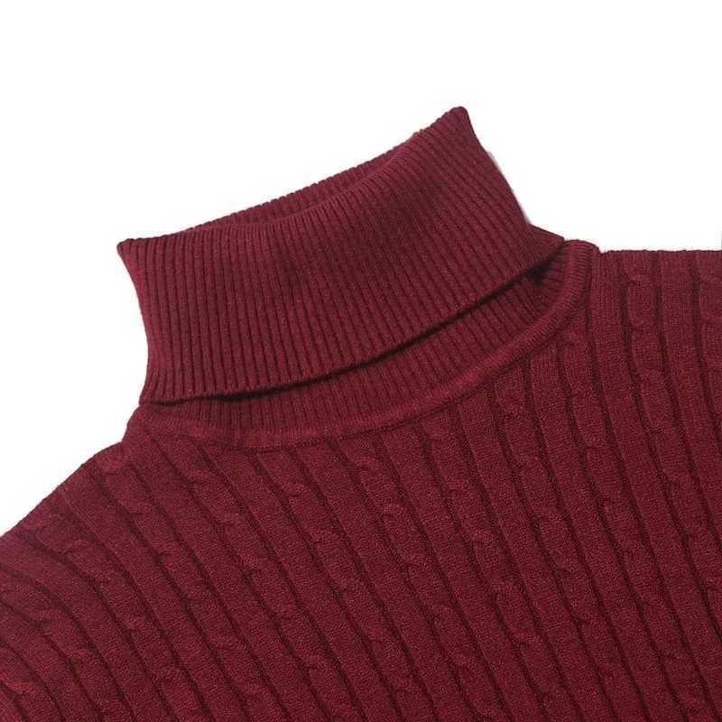 Winter Men Pullover Top Turtleneck Long Sleeve Thick Warm Sweater Slim Pullover Casual Knitwear Elasticity Knitwear Men Clothing LX241024