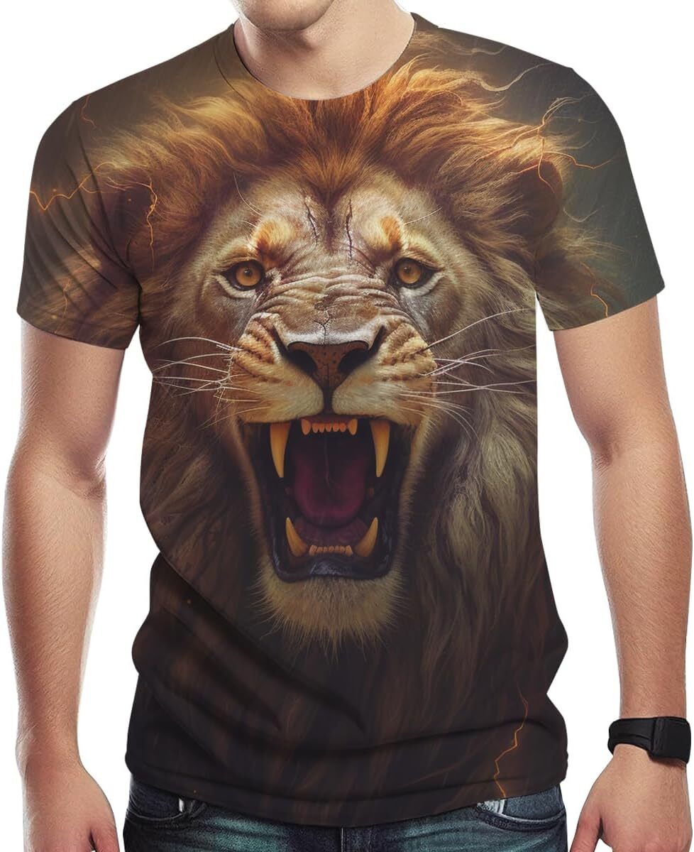Mens T shirt Men's Novelty Graphic Print in Front and Back tee Casual tops summer clothes Fashionable and cool
