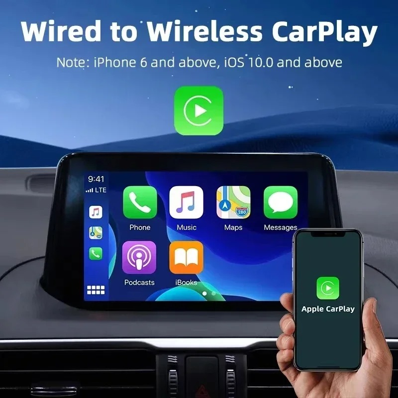 carplayandroid auto 2in1 wired to wireless carplay box aibox