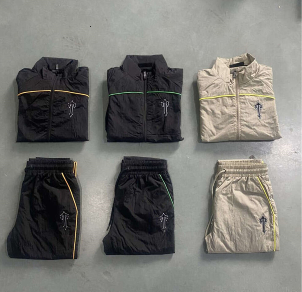 Trapstars Tracksuit 2024 High Street Mens And Womens Embroidery Shooterssweatshirts Jogging Suit Trapstars Jacket Zipper Arched Patchwork Shell Jacket F44