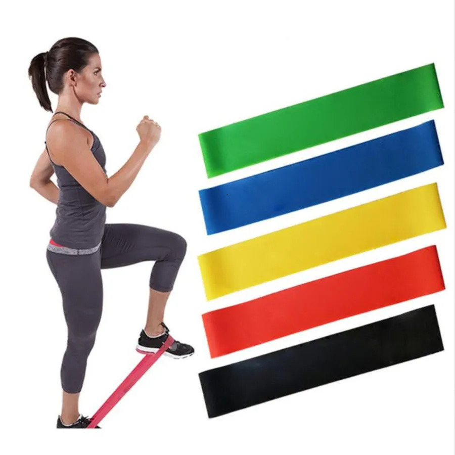 5pc Pack Yoga Elastic Resistance Band Fitness Stretching Rope Suitable For Hip Lifting Body Shaping Strength Training 241024