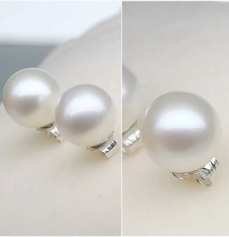 Lekani 925 Sterling Silver 6.5mm Freshwater Cultured Pearl Button Ball Stud Earrings For Women As Best Gifts JewelryX241023