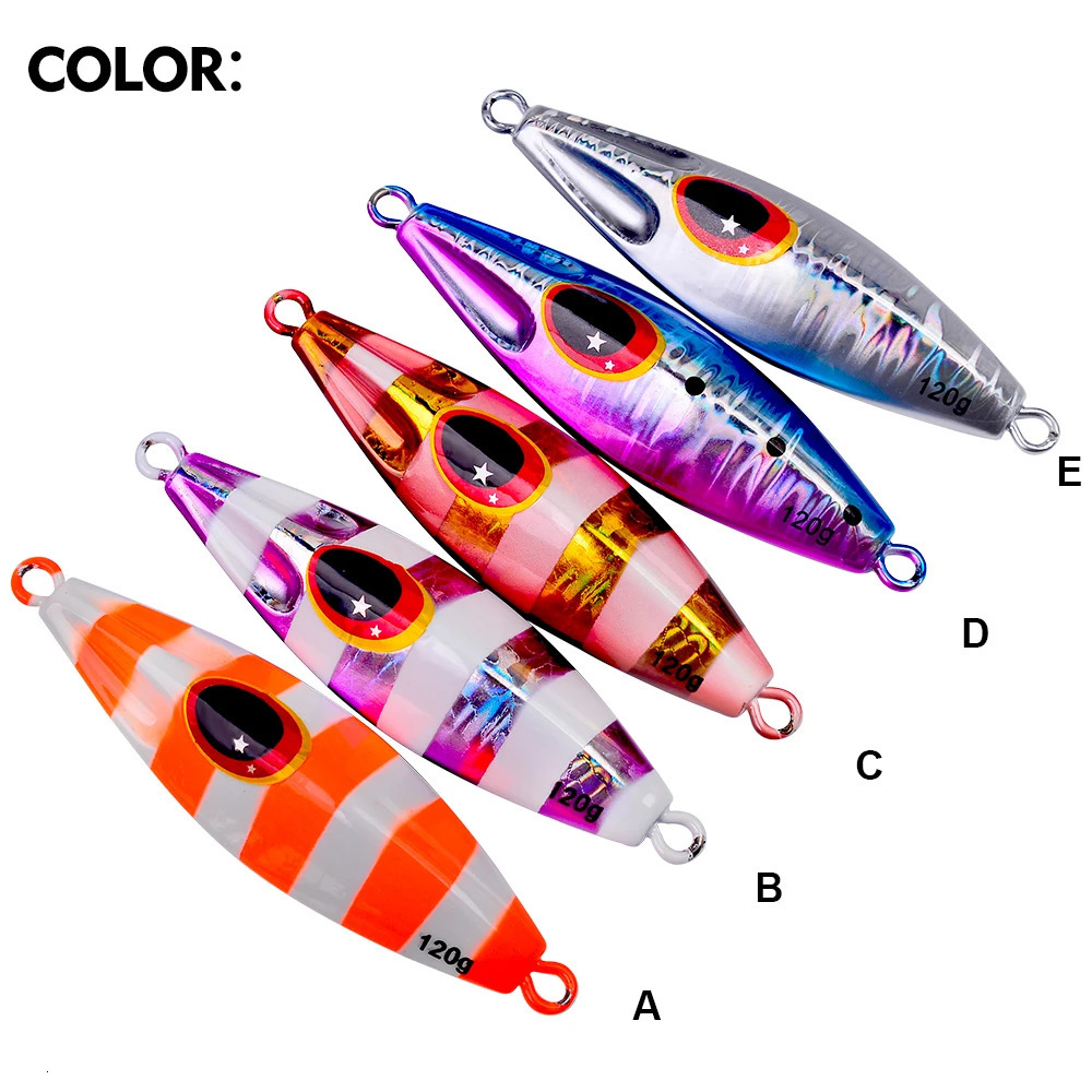 PROBEROS 1pc Glowing Metal Jig Fishing LureBionic Sea Bait with Realistic Action Durable Slow Pitch for Nighttime Catches 241024