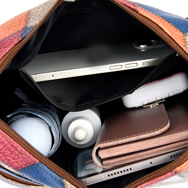 PU Leather Womens Shoulder Crossbody Bags High Quality Women Handbag Patchwork National Style Female Messenger Tote Sac 241017