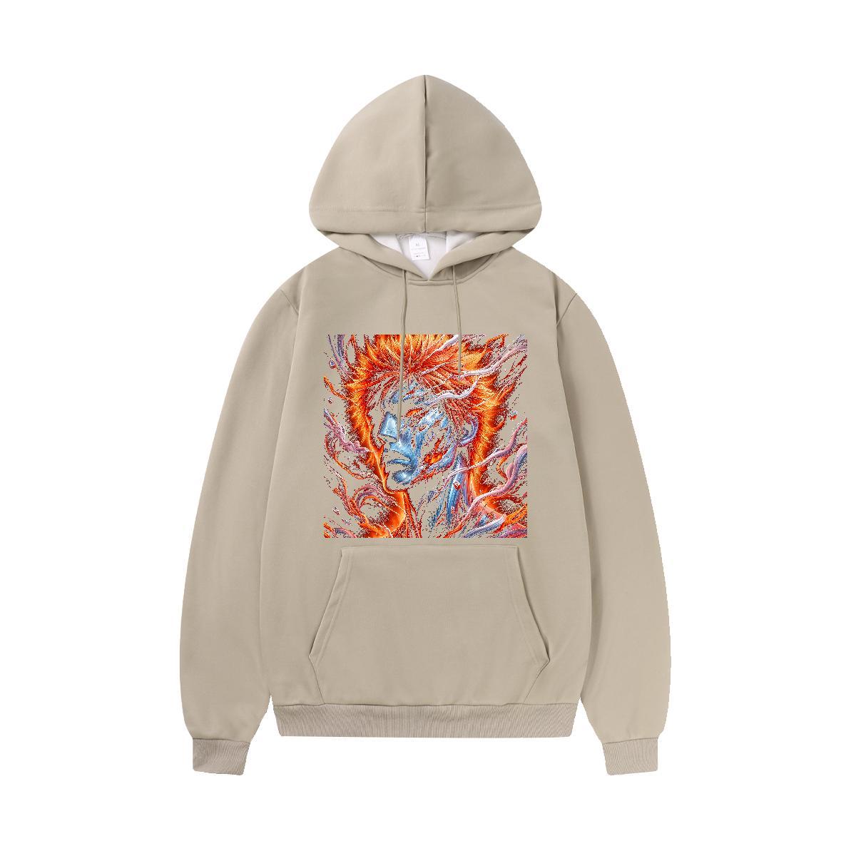 2024 DIY Hooded Sweatshirt Breathable Hooded Collar Unisex Couples Hoodie Skull Wear Outdoor 350g Cotton