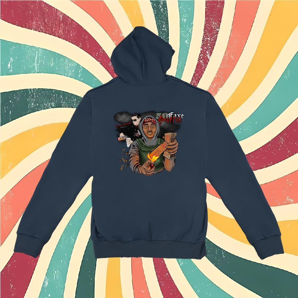 New Arrival Mens Hoodie Cartoon Printing S-3XL Warm Men Clothes Hoodie Tops Pullover Hoodie Hip Hop 350g Cotton Breathable Drawstring