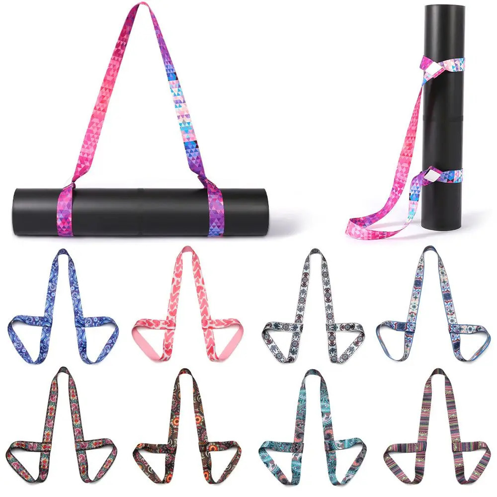 Nylon Colorful Straps Yoga Mat Strap Belt Adjustable Sports Sling Shoulder Carry Exercise Stretch Elastic 241024