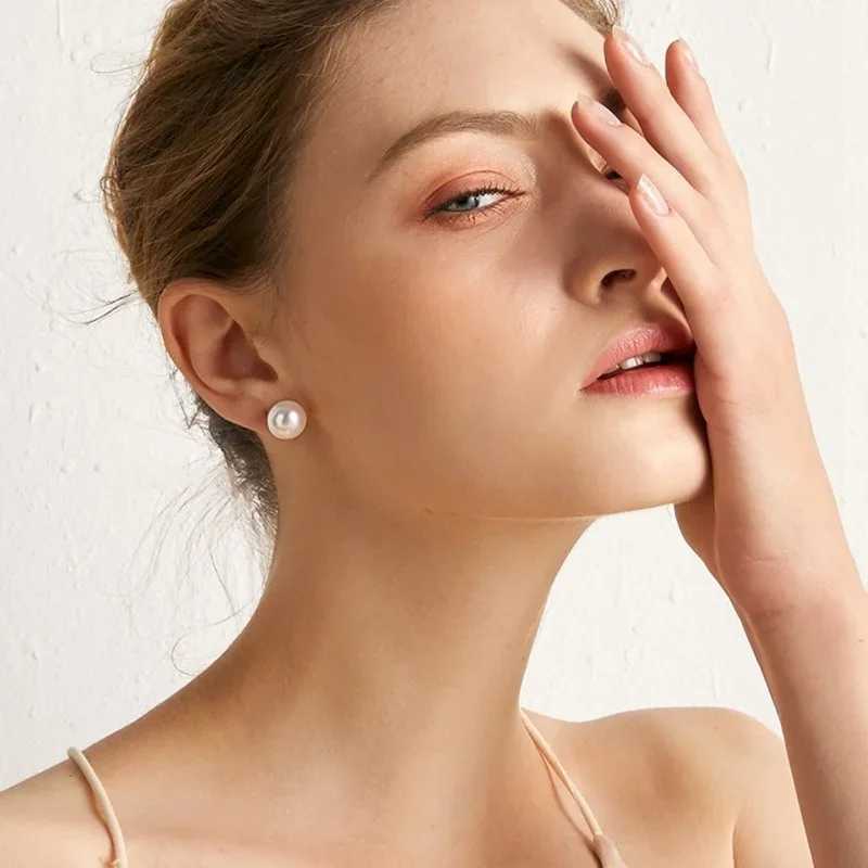 2cm Large Simulated Pearl Earrings Temperature Simple Personality White Declaration Earrings Female Korean Earrings Jewelry Gifts W241023