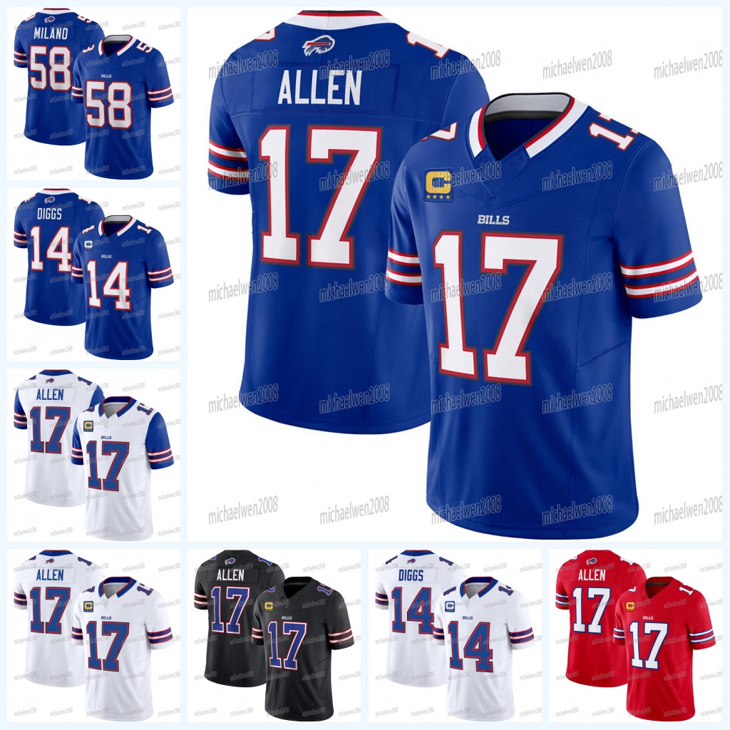 17 Josh Allen Keon Coleman Jersey Dalton Kincaid Dawson Knox Von Miller Dion Dawkins Terrel Bernard Curtis Samuel Micah Hyde 44 Joe Andreessen Khalil Shakir Jersey