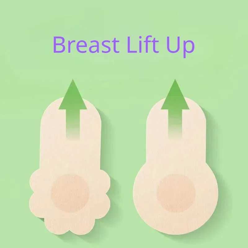 10pcs Womens Invisible Breast Lift Up Tape Overlays on Bra Nipple Stickers Chest Stickers Adhesive Nipple Covers AccessoriesXJ2410