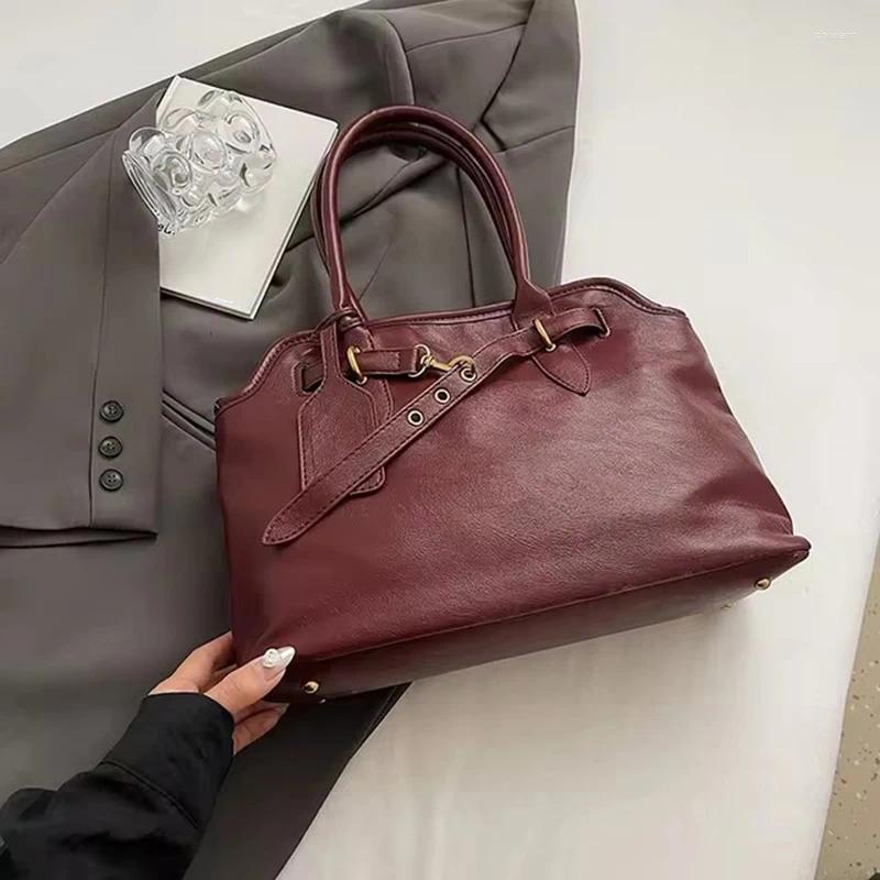 Free Shipping Totes Brand Designer Brown Bag Bury Leather Handbag For Women Vintage Large Capacity Tote Crossbag