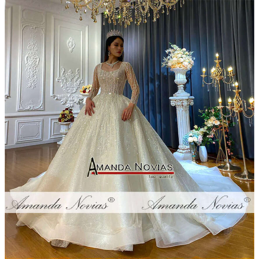Amanda Novias New Collection Beading Wedding Dress