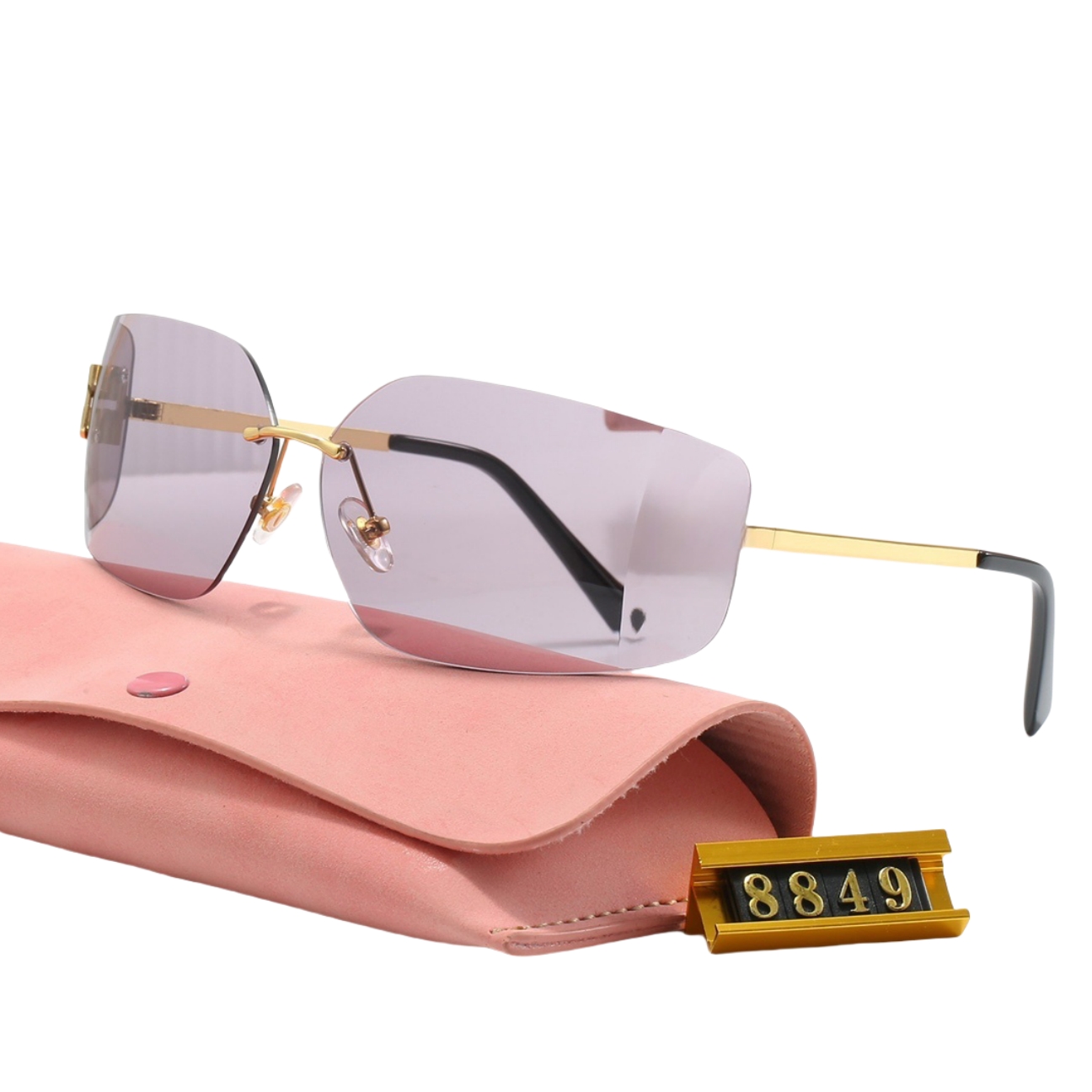 FF324324Top luxury Sunglasses polaroid lens designer womens Mens Goggle senior Eyewear For Women eyeglasses frame Vintage Metal Sun Glasses With Box Rubber legs