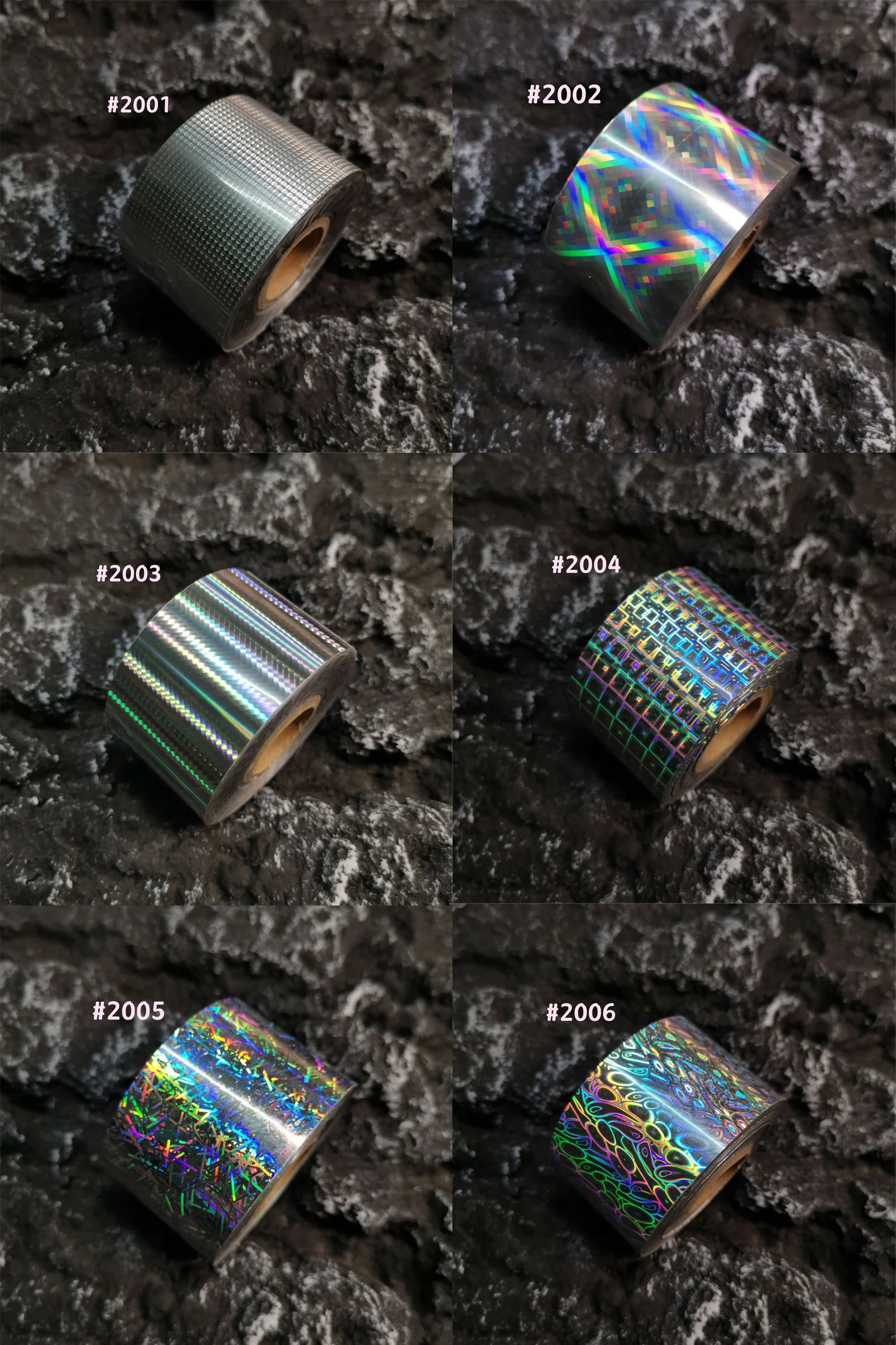 120M/roll laser transparent transfer foil holographic broken glass stamping nail sticker for salons 241024