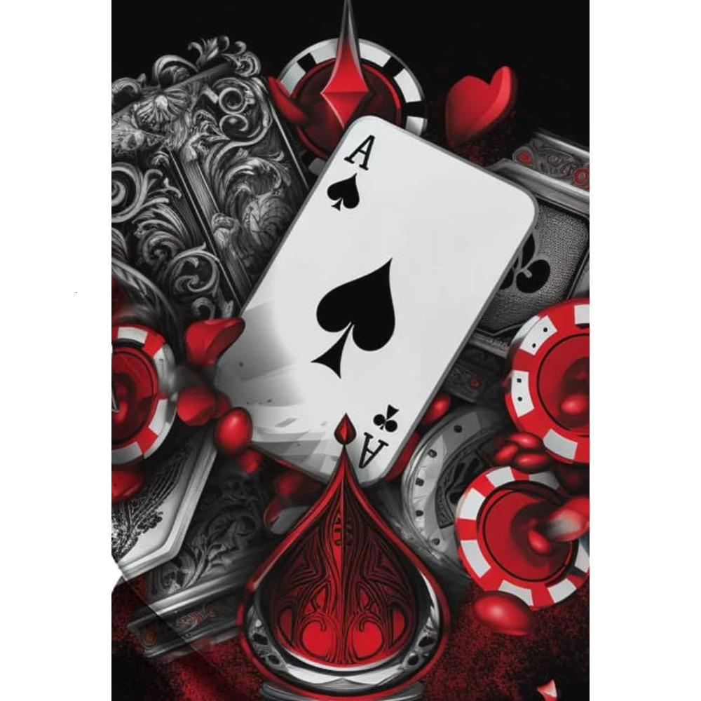 Mens T shirt Men's Short Sleeve Poker Cards Print Creative Novelty T-Shirt tee Casual tops summer clothes Fashionable and cool