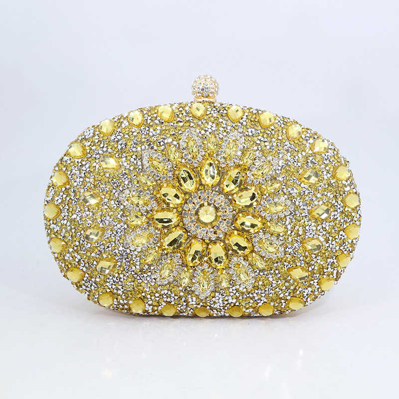 CMM New Sunflower Diamond Set Dinner Bag Womens Cheongsam Dress Evening Handbag Clutch