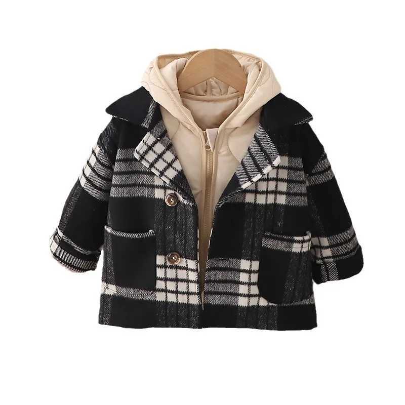 Boys Dowm Coats Autumn Winter 2024 Childrens Wool Thick Jacket Baby Warm Coat Childrens Warm Coat W241023