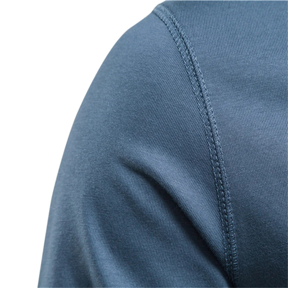 AIOPESON Mens Long Sleeve Button Down T-shirt Autumn Henley Collar Casual High Quality 100% Cotton Crew Collar Mens T-shirt 241024