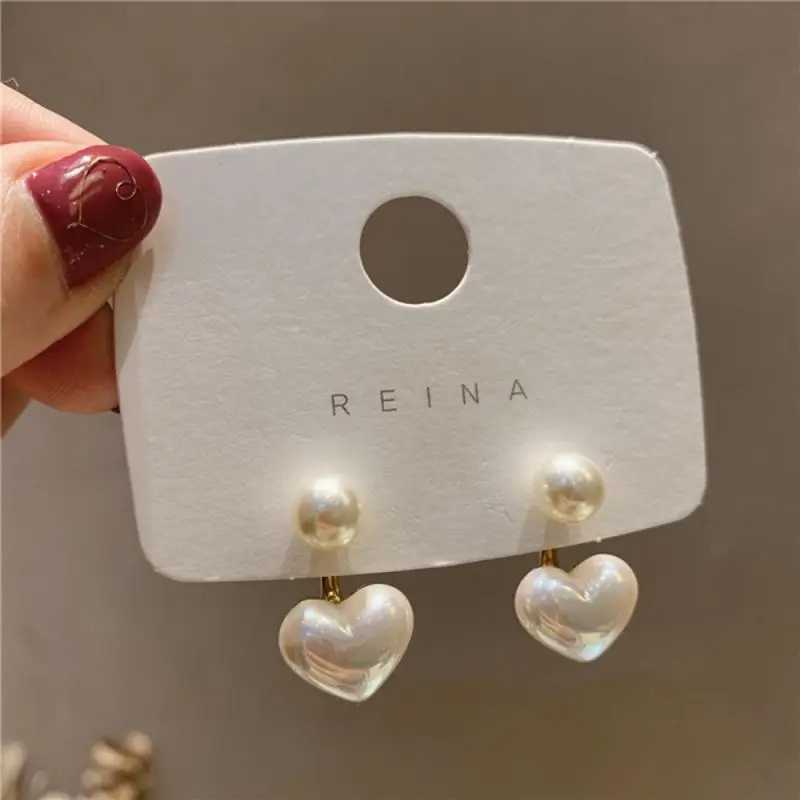 1/5 pairs of elegant female earrings sweet earrings elegant wild fashion cute and elegant pearl earrings fashionable heart-shaped earrings W241023