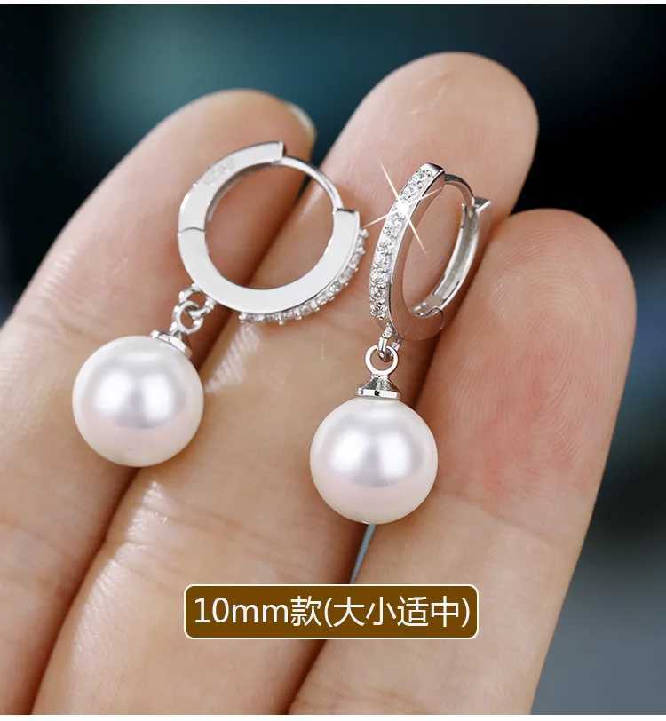 CHSHINE 2020 Genuine Natural Freshwater Pearl 925 Pure Silver Earrings Pearl Necklace W241023