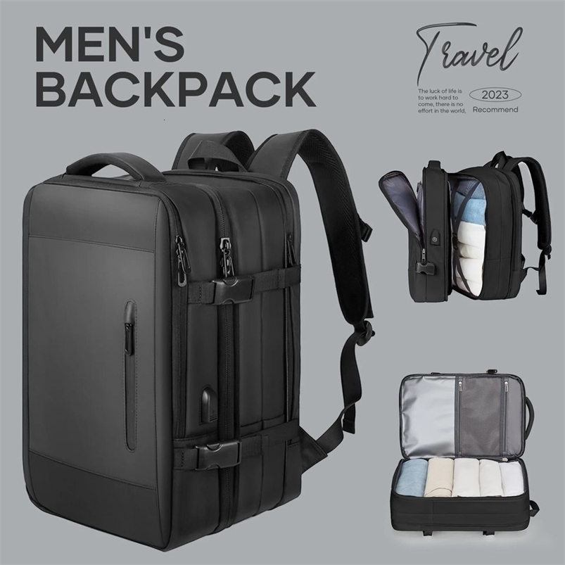 Likros Mens Backpack Business Travel Backpack Portable Waterproof Expandable Backpack Large Capacity Weekend Traveler Laptop Bag 241019CJ