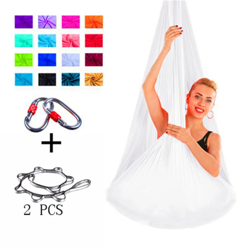 Full set FlyingAerial Yoga Hammock Fabric Swing Latest Multifunction Antigravity belts for yoga training sport 241024