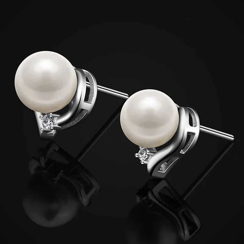 Huitan Chic Imitation Pearl Stud Earrings for Women Trendy Elegant Wedding Party Jewelry Simple Stylish Ear Accessory Lady GiftX241023
