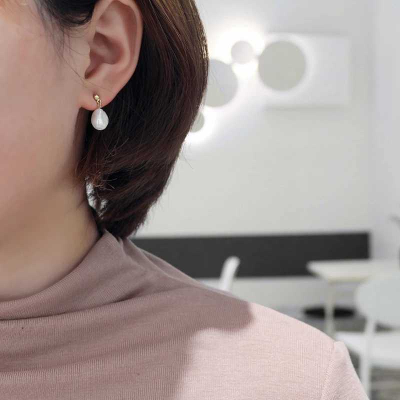 GHIDBK Baroque Freshwater Natural Pearls Studs Earrings Long Irregular Pearl Pendant Earring Dainty Charming Earring WholesaleX241023