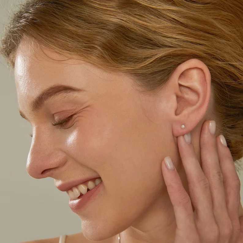 3mm Teeny Tiny Pearl Earrings in Sterling SilverTiny Freshwater Pearl Stud EarringsSmall Pearl StudsBaby Pearl Stud EarringsX241023