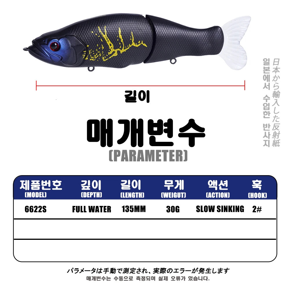 Slow Sinking SwimBaits Fishing Lures 30G Whopper Vibration Soft Tail or Pike And Bass Hard Baits Isca Artificiall Accessories 241024