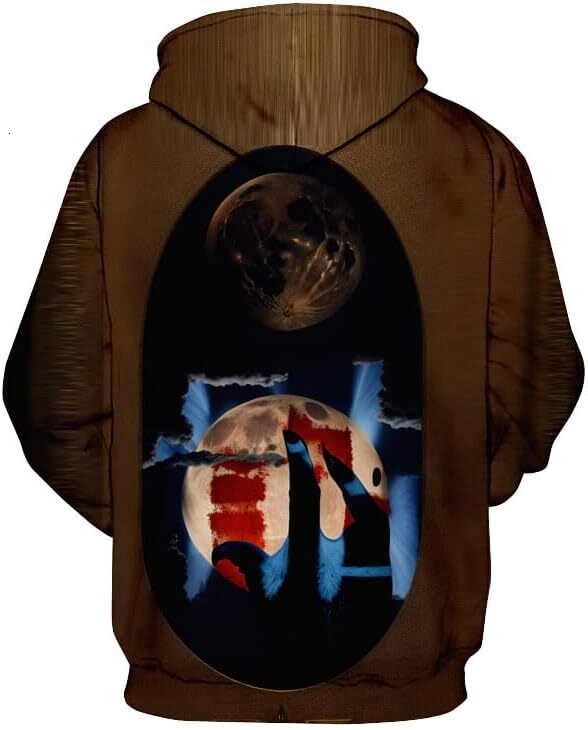 Hoodie for Mens Womens For Men Word Art Hoodie 3D Monster Image Hoodie Oversize Pullover Outdoors Fashion trends cool Graphic Hoodies sweatshirt Pullo