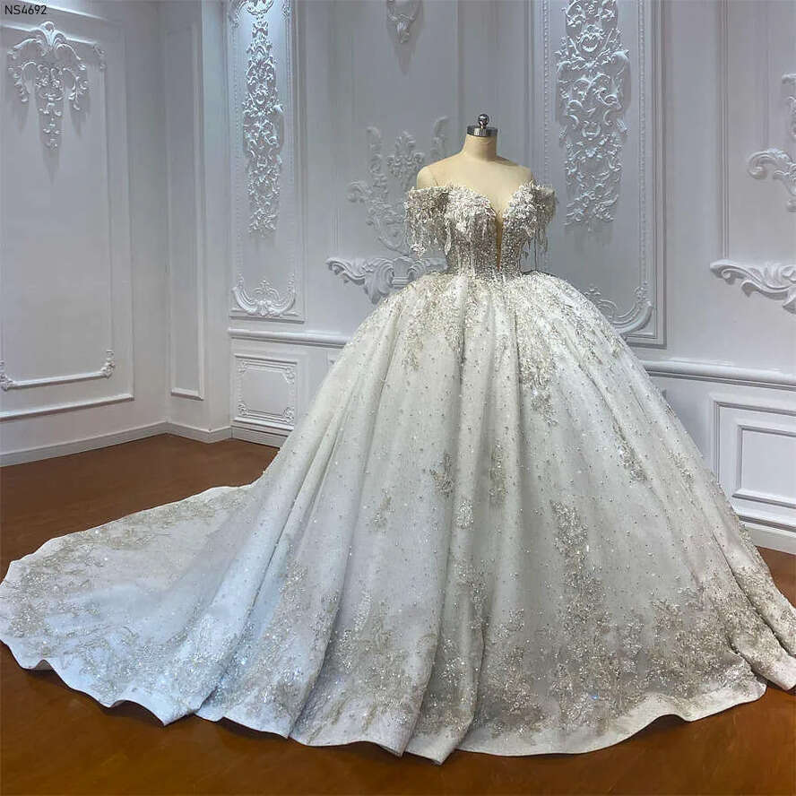 Special Design Off The Shoulder Straps Bridal Dress