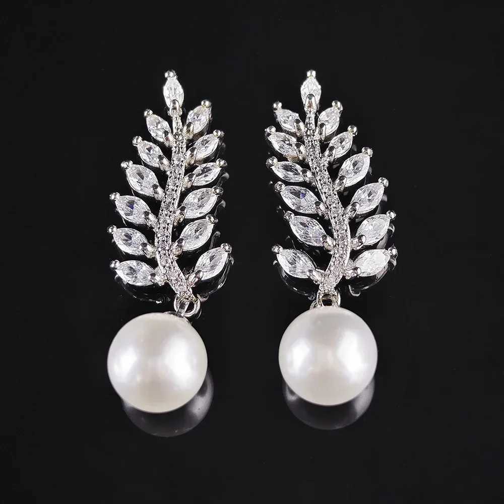 Moonso arrives at Tren Foliage to simulate pearl earrings womens anniversary gift jewelry wholesale E7494 W241023