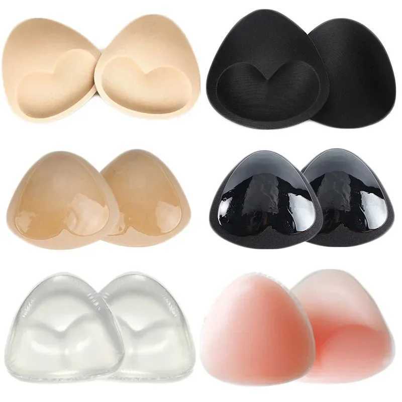 2pcs Silicone Bra Inserts Breast Pads Sticky Push-up Women Bra Cup Thicker Nipple Cover Patch Bikini Inserts for SwimsuitXJ2410