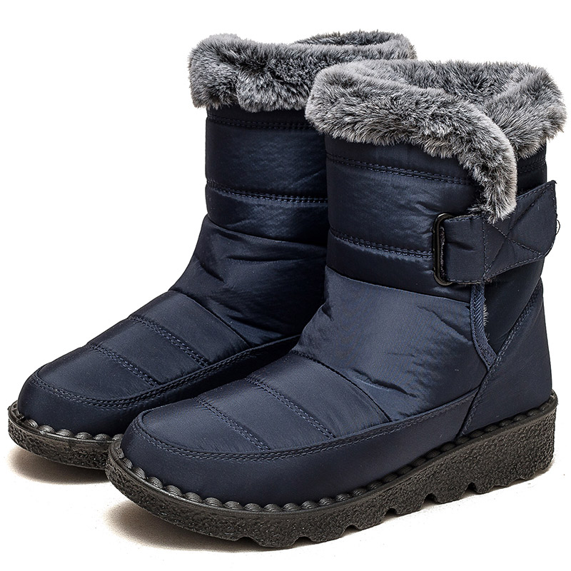 Plush Womens Wedge-Heeled With Fur Warm Snow Boots Advantage Winter For Women Platform Winter Shoes