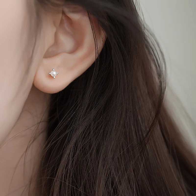 yichong 2024 Trend Mini Pearls 100% Sterling 925 Silver needle Small Stud Earrings for Women Female Fine Jewelry WholesaleX241023