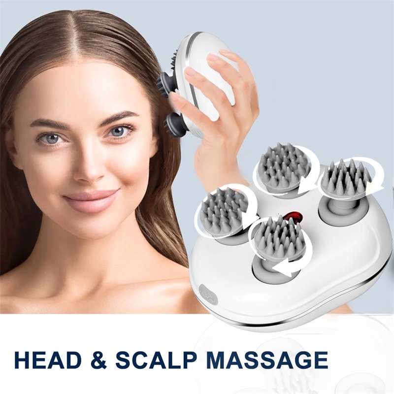 Head Scalp Massager for Red Light Promoting Hair Growth Kneading Vibration Soft Silicone Stress Relax Body Massage Health Care y241023