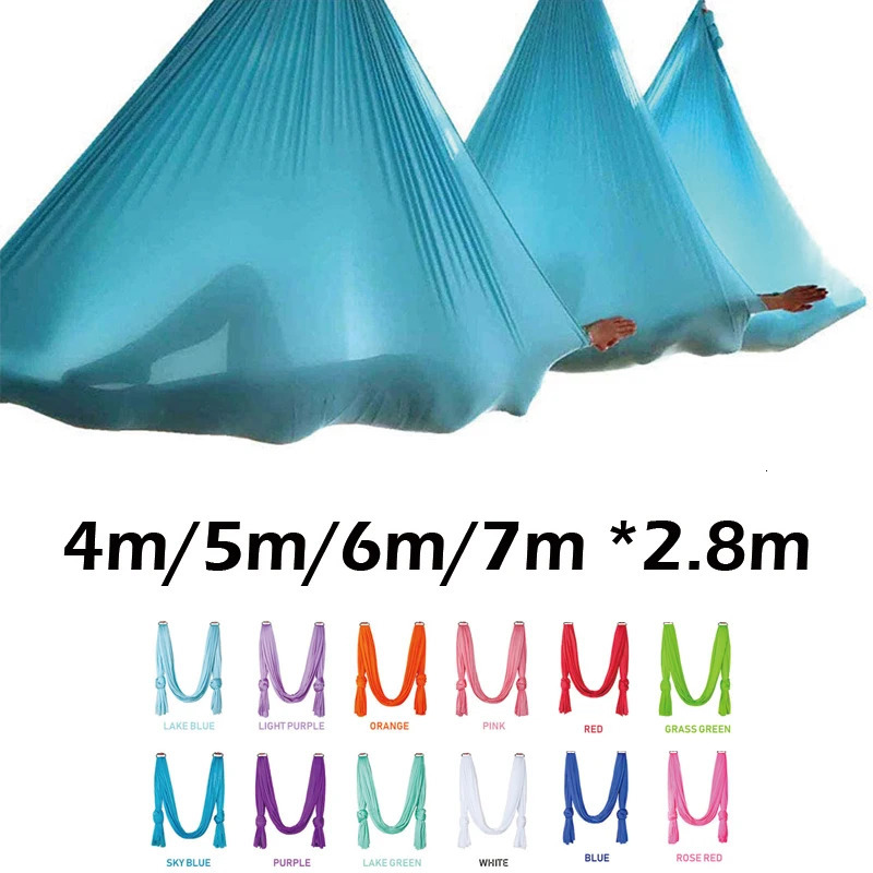 4567M Aerial Yoga Swing Antigravity Hammock Silks Fabric Inversion for Flying Dance Fitness Training 241024