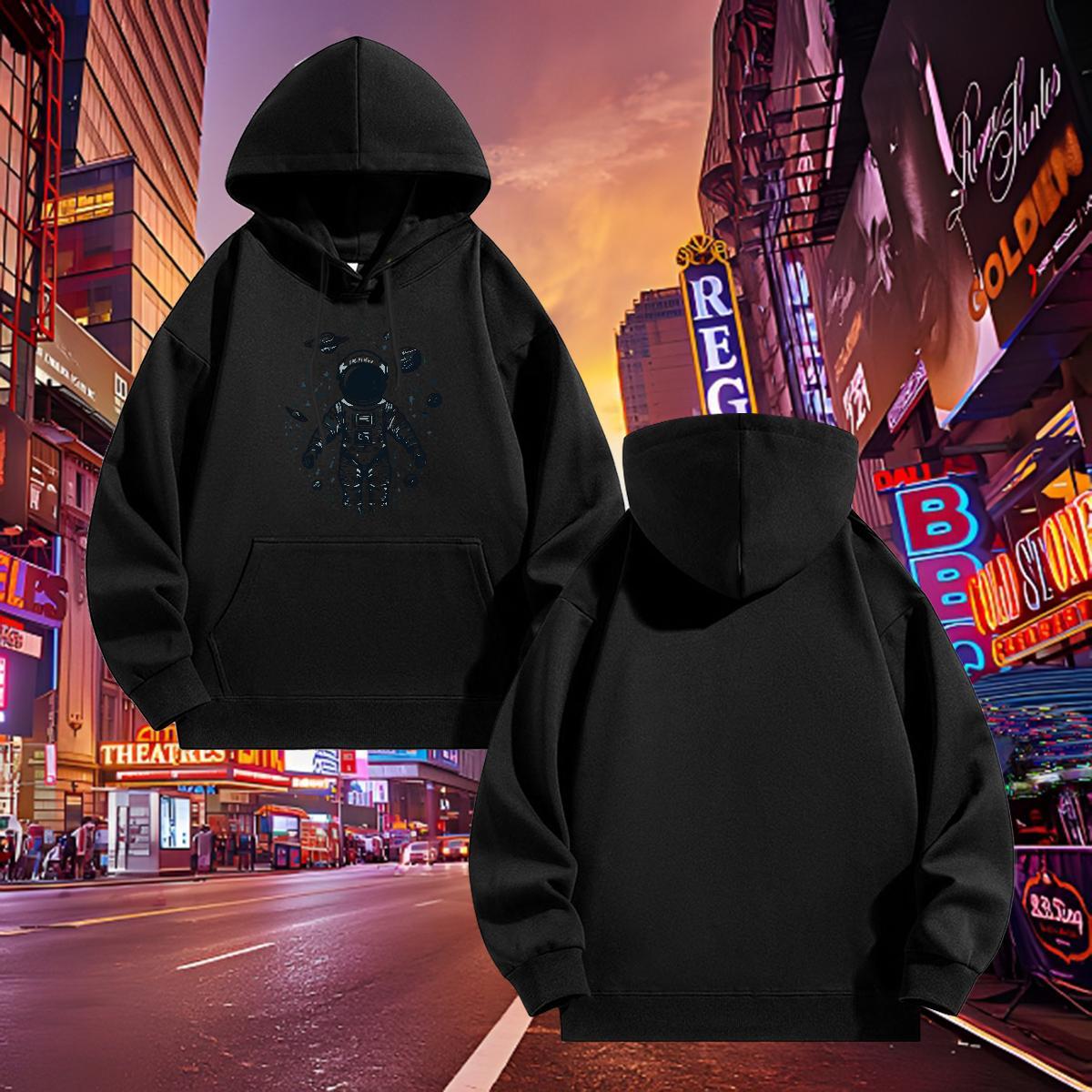 DIY Hoodie For Man Hooded Collar Long Sleeve Unisex Hoodie Pullover DIY Printed Tops Hoody Casual Daily Wear Warm Fleece