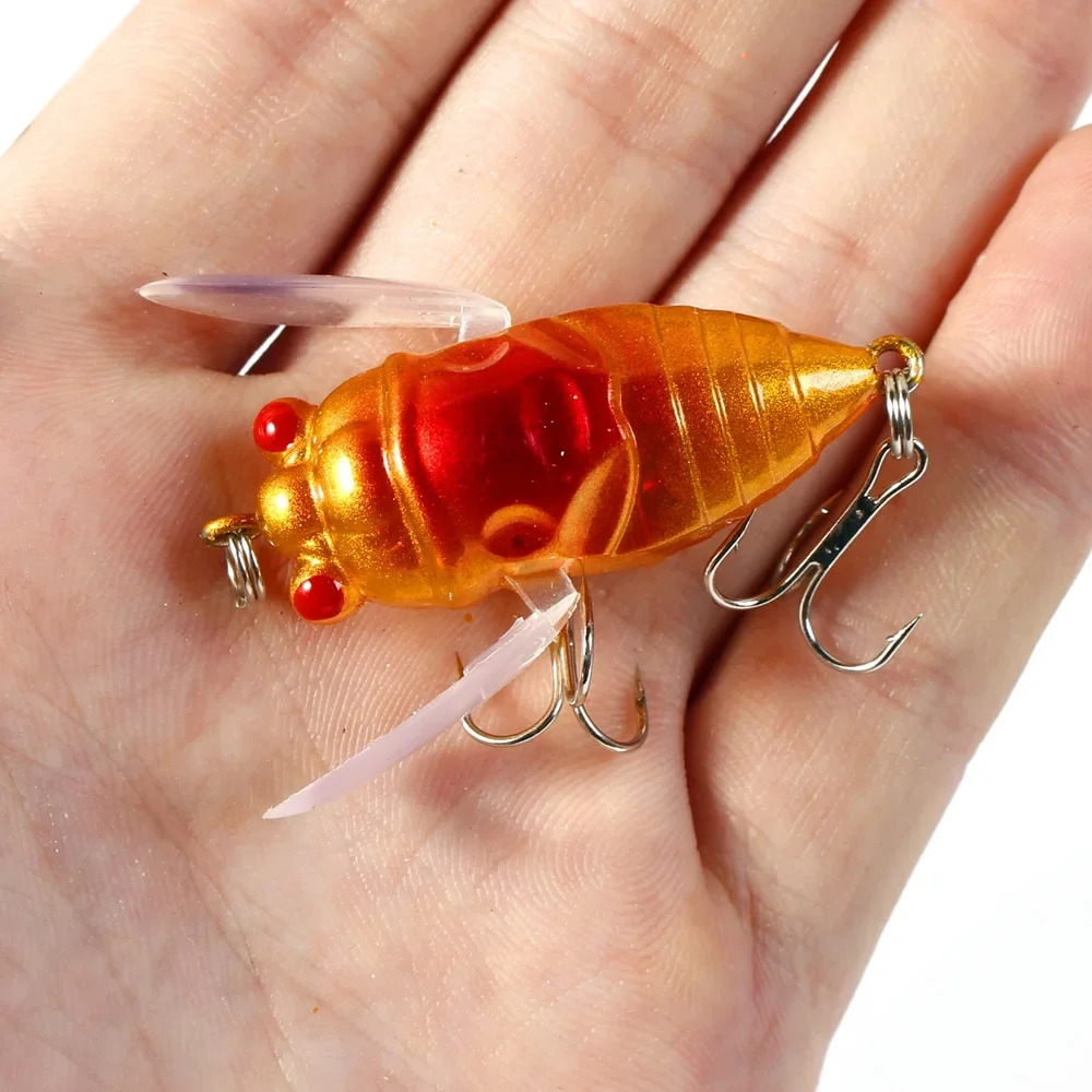 4cm 55g Bionic Iscas Artificial Wobblers Crankbait Pesca Insect Pike Tackle Simulation Cicada Hard Bait Fishing Lure 241024