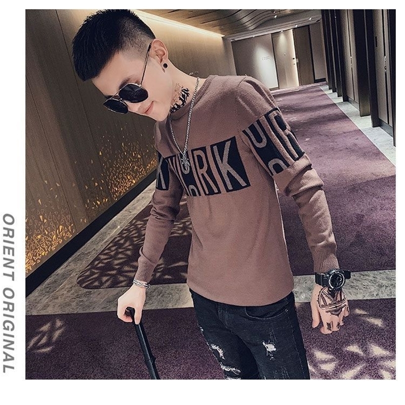Fashion ONeck Knitted Spliced Pockets Two Pieces Striped Sweater Mens Clothing Autumn Casual Pullovers Warm Tops 240930