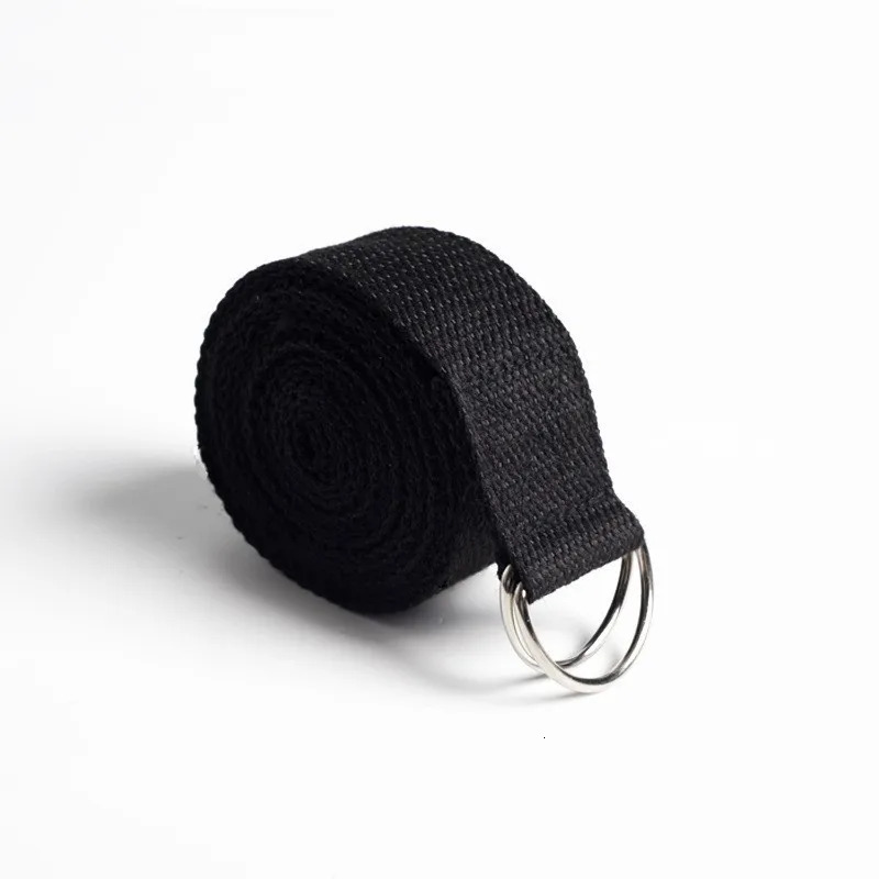 Yoga Strap Cotton Exercise Belt Adjustable Woven Stretch DRing Buckle Fitness Stretching Bands Pilates Rope 18338cm 241024